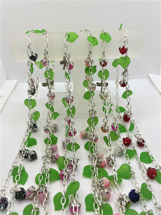 Berry Necklace Silver Tone - 6 choices