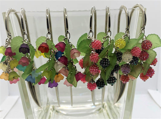 Lucite Floral or Berry Bookmark - 8 choices